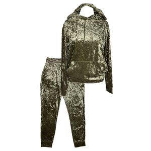 Forever 21 Crushed Velvet Unisex Jogger Track Suit